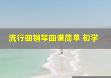 流行曲钢琴曲谱简单 初学